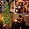 Costway 4.5Ft/6.5Ft/7.5Ft Pre-lit Hinged Pencil Christmas Tree with Pine Cones Red Berries & 150/250/350 Lights